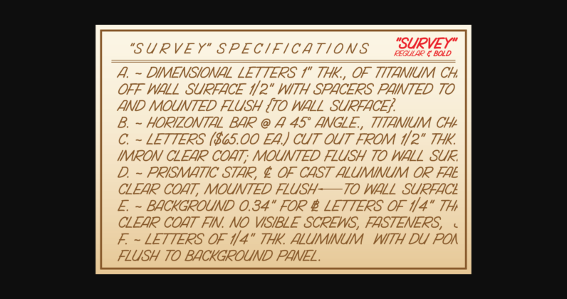 Survey Font Poster 5