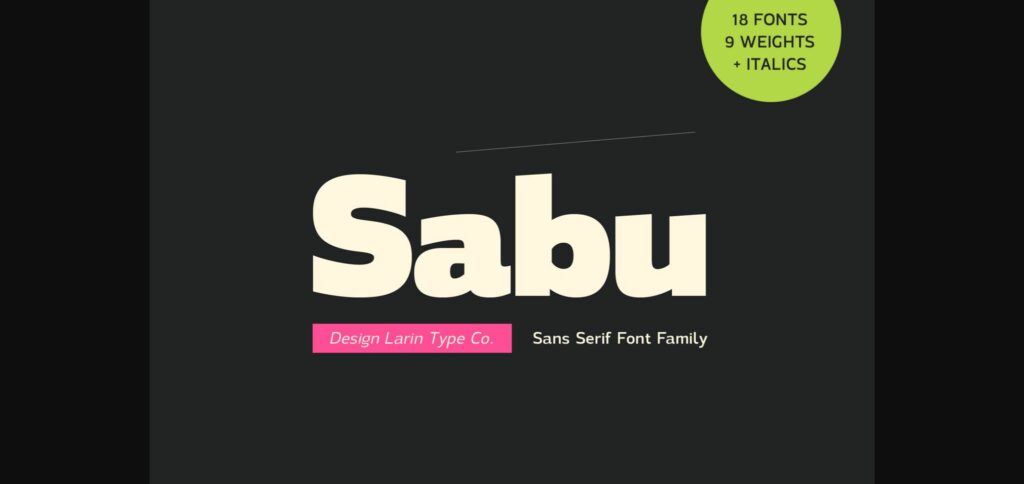 Sabu Font Poster 1