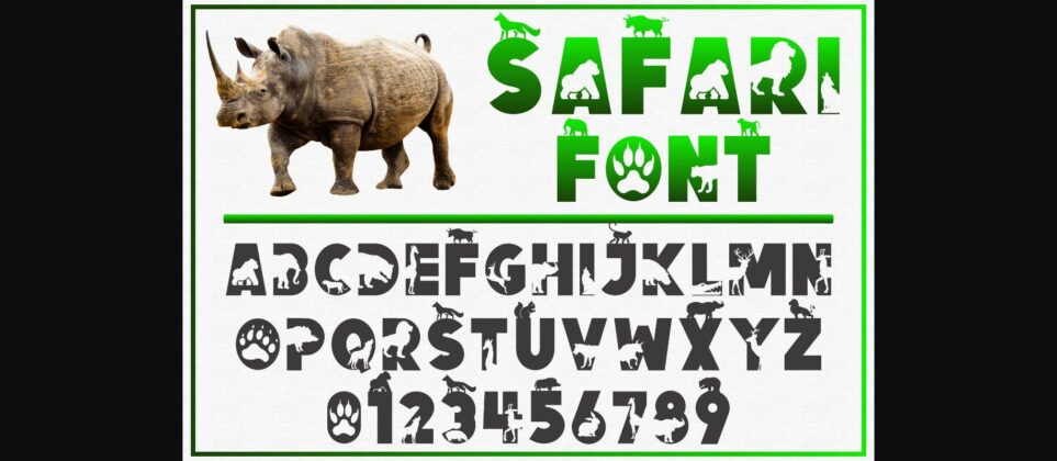 Safari Font Poster 3