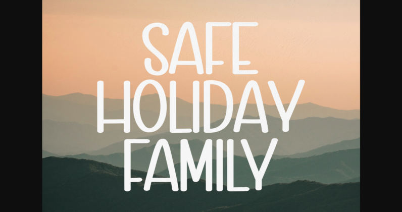 Safe Holiday Family Font Poster 3