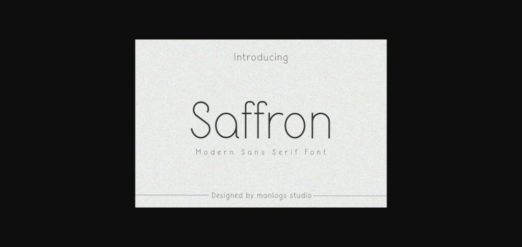 Saffron Font Poster 3