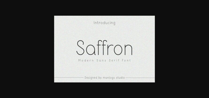 Saffron Font Poster 3
