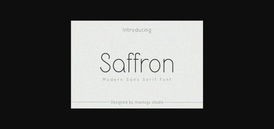 Saffron Font Poster 1