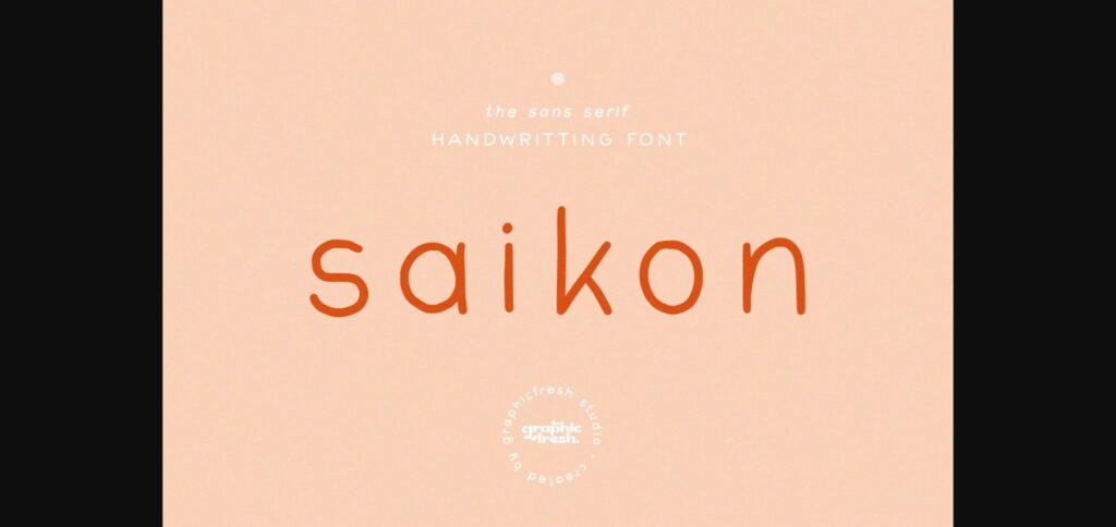 Saikon Font Poster 1