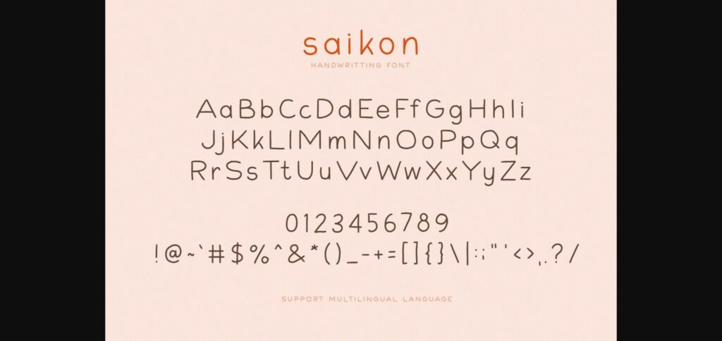 Saikon Font Poster 10