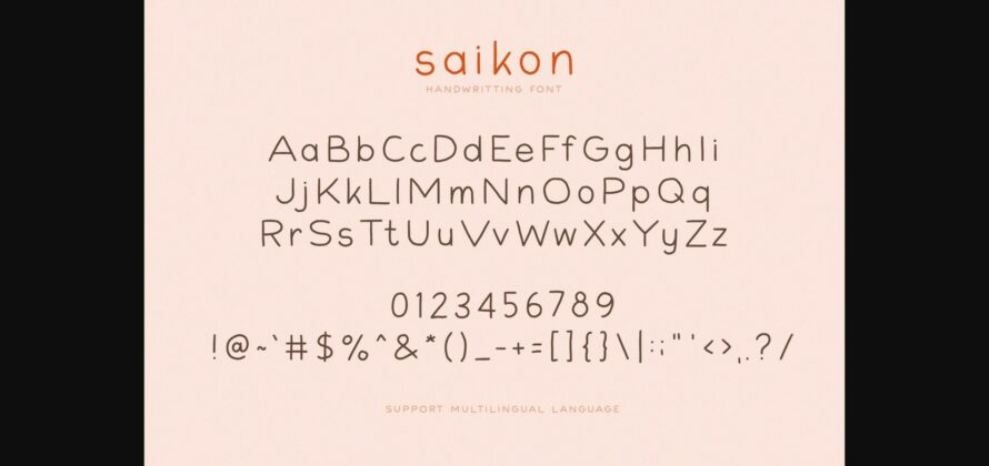 Saikon Font Poster 10