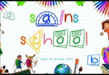 Sains School Font Poster 1