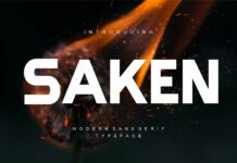 Saken Font Poster 1