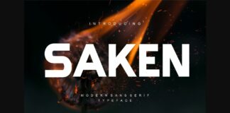 Saken Font Poster 1