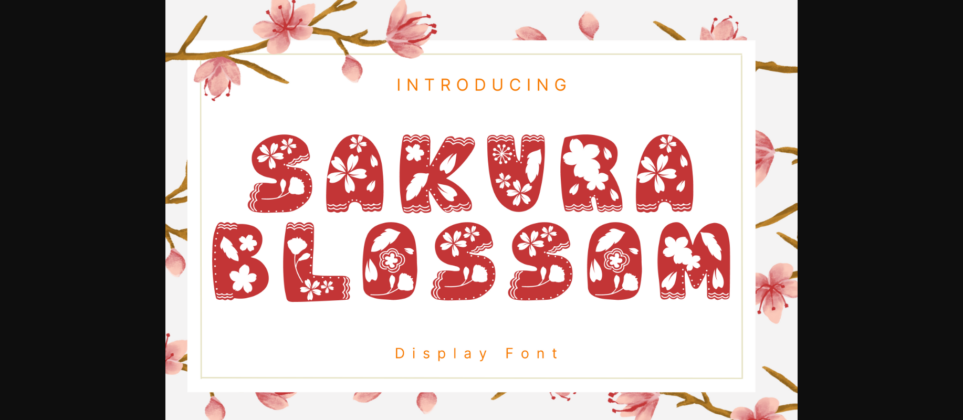 Sakura Blossom Font Poster 3