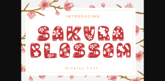 Sakura Blossom Font Poster 1