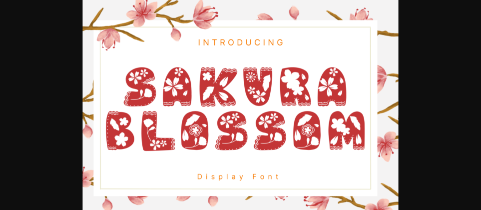 Sakura Blossom Font Poster 1