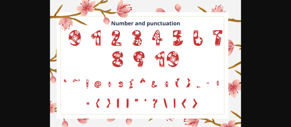 Sakura Blossom Font Poster 6