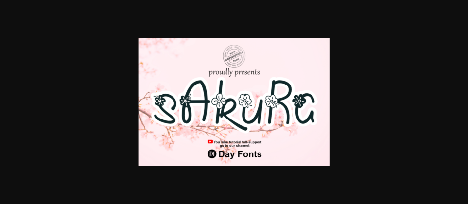 Sakura Font Poster 3