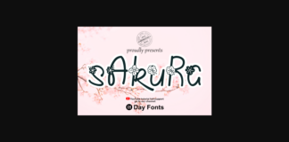 Sakura Font Poster 1