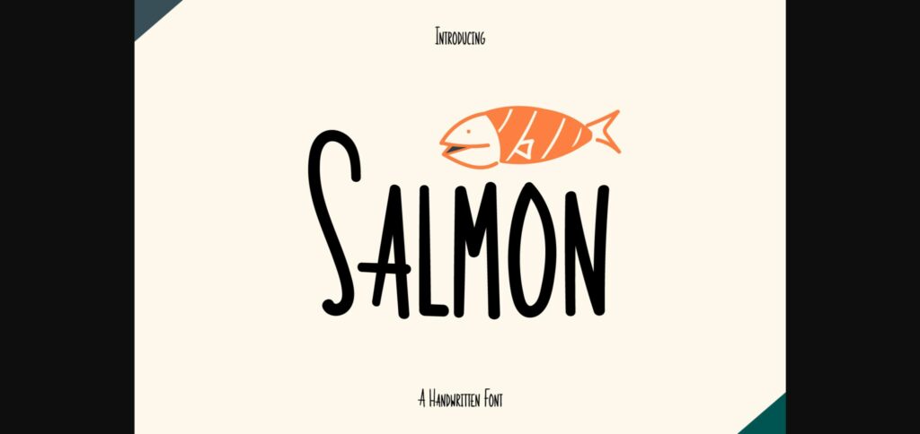Salmon Font Poster 3