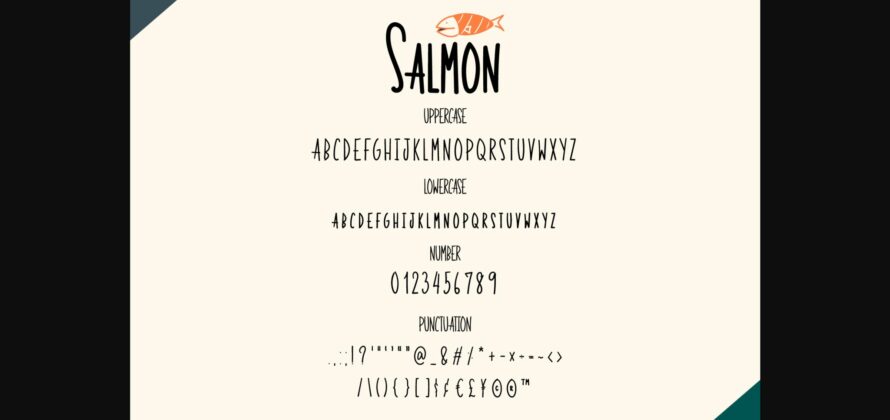 Salmon Font Poster 5