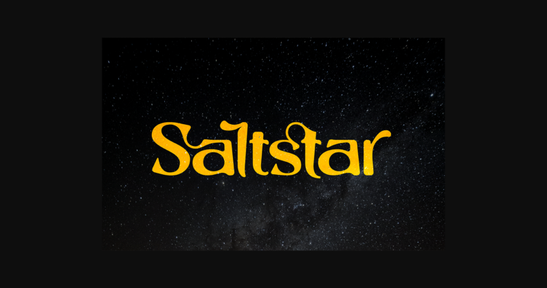 Saltstar Font Poster 3