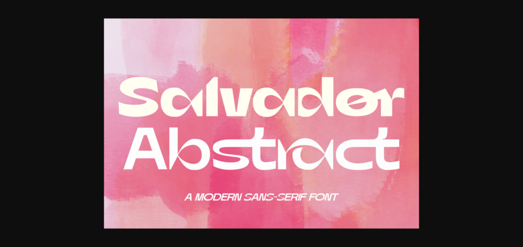 Salvador Abstract Font Poster 3