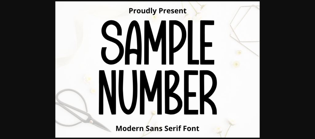 Sample Number Font Poster 3