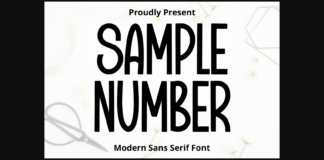 Sample Number Font Poster 1