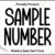 Sample Number Font