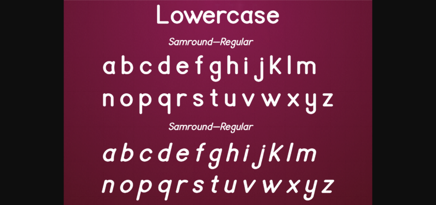 Samround Font Poster 2