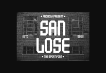 San Lose Font San Lose Font Poster 1