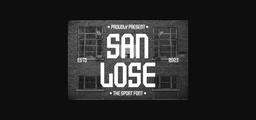 San Lose Font Poster 1