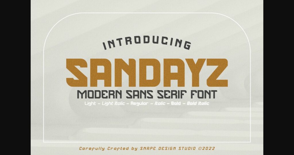 Sandayz Font Poster 3