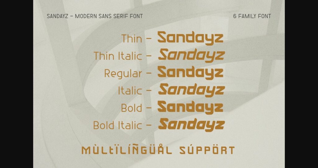 Sandayz Font Poster 5