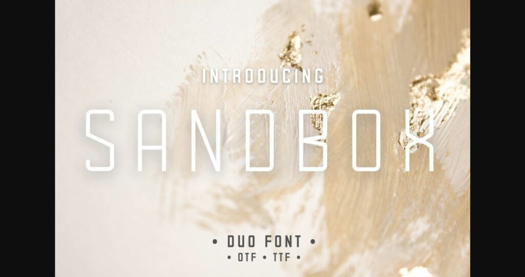 Sandbox Font Poster 1