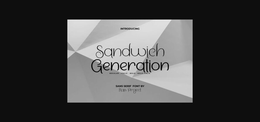 Sandwich Generation Font Poster 3
