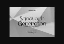 Sandwich Generation Font Poster 1