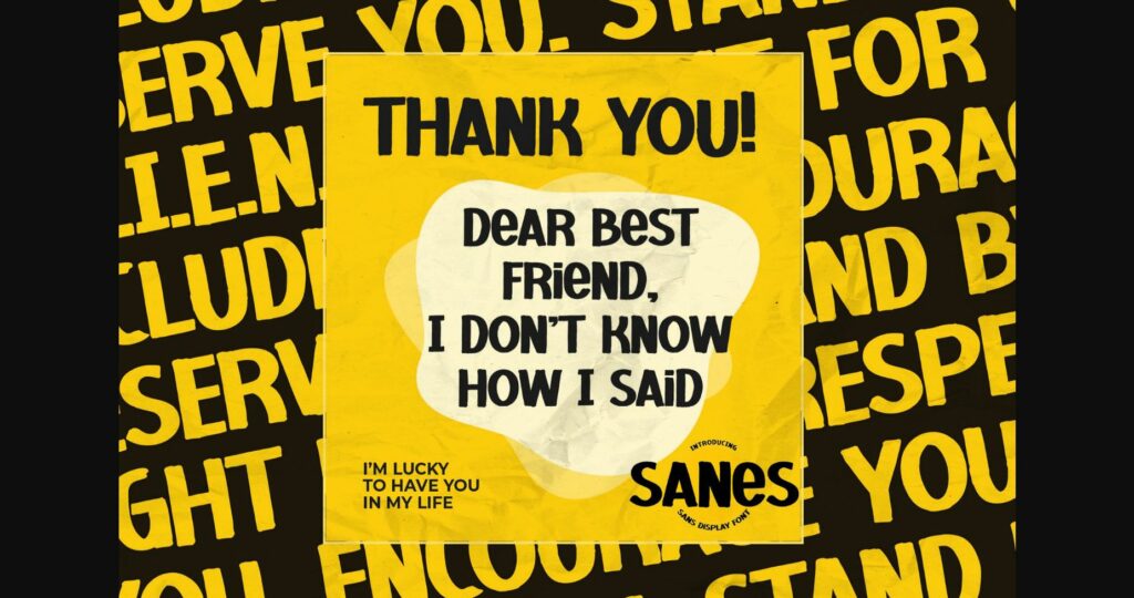 Sanes Font Poster 10