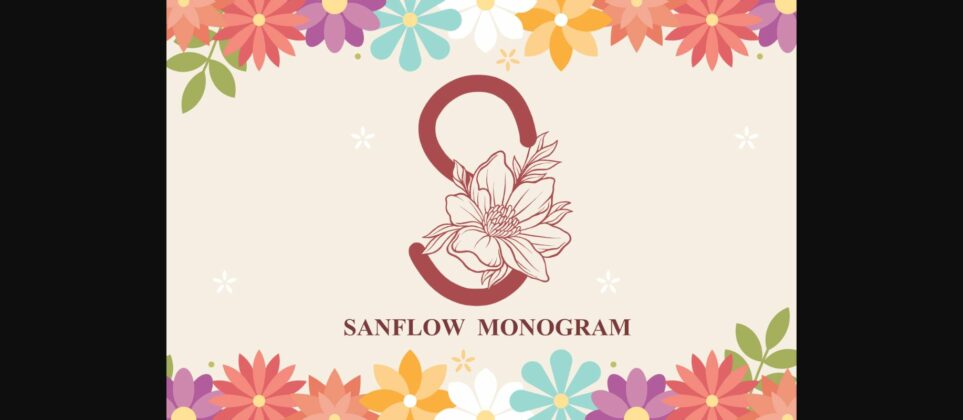 Sanflow Monogram Font Poster 3