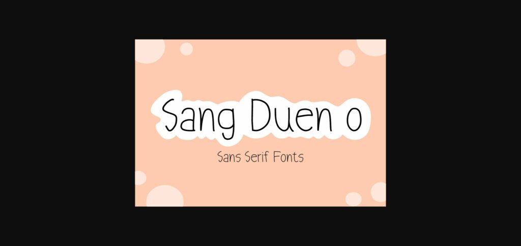 Sang Duen O Font Poster 3