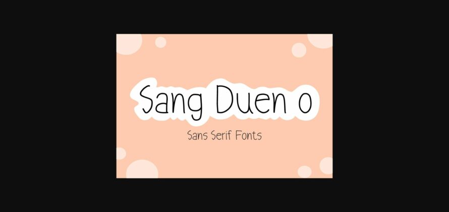 Sang Duen O Font Poster 3