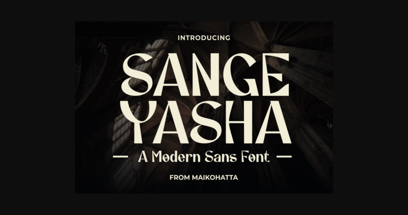 Sange Yasha Font Poster 3