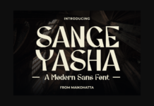 Sange Yasha Font Poster 1