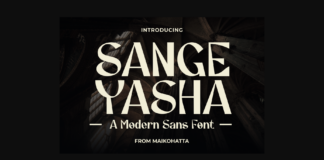 Sange Yasha Font Poster 1