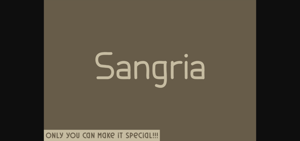 Sangria Font Poster 3