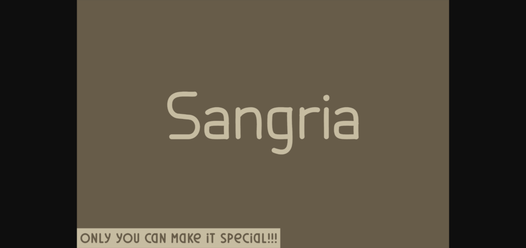 Sangria Font Poster 1