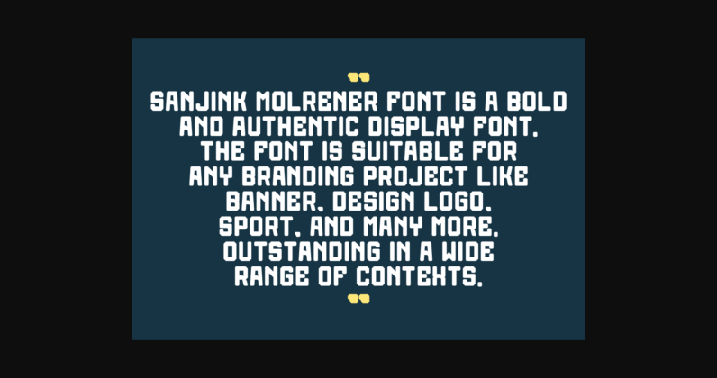 Sanjink Molrener Font Poster 5