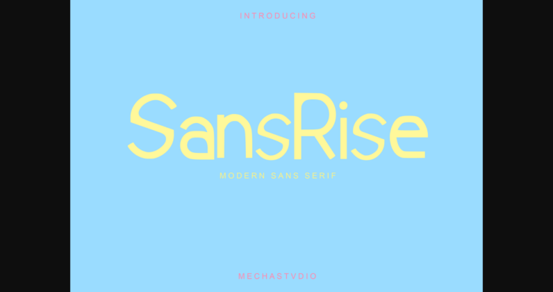 Sansrise Font Poster 3