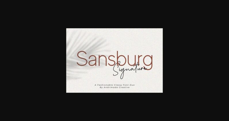 Sansburg Font Poster 3