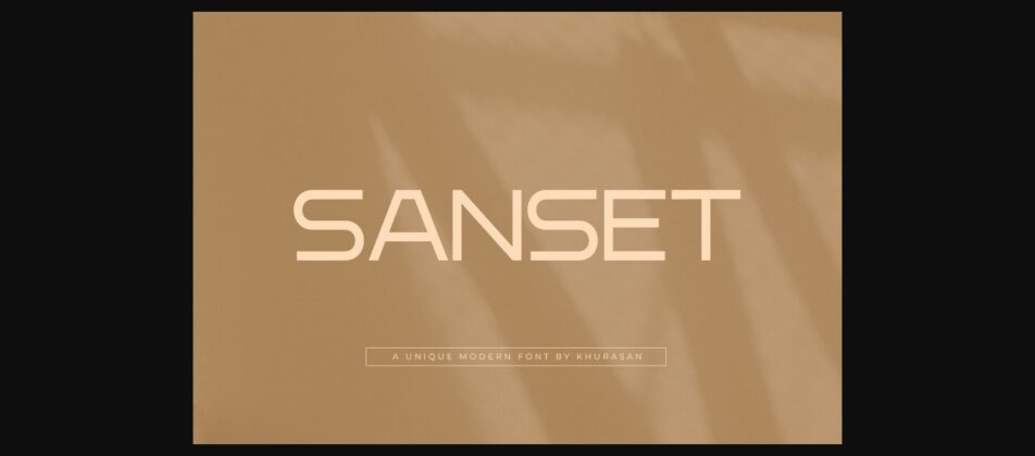 Sanset Font Poster 3