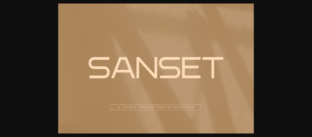 Sanset Font Poster 1