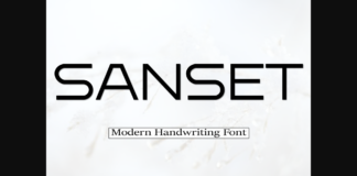 Sanset Font Poster 1