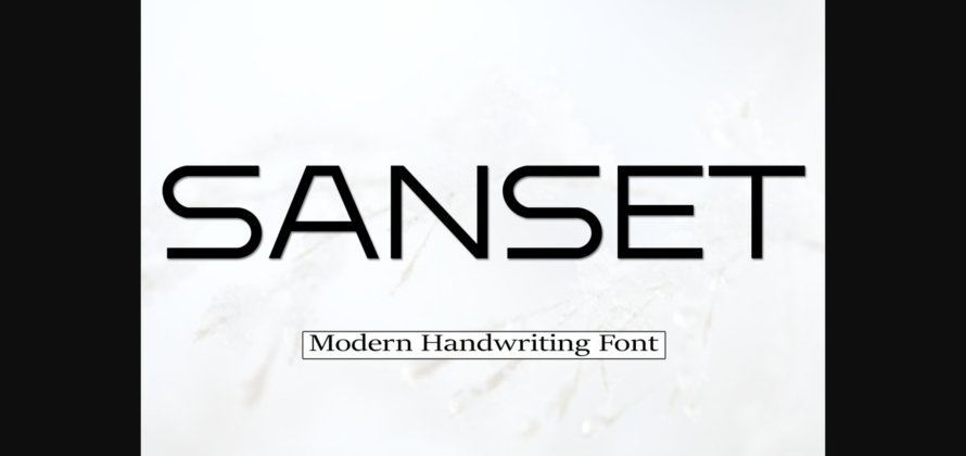 Sanset Font Poster 1